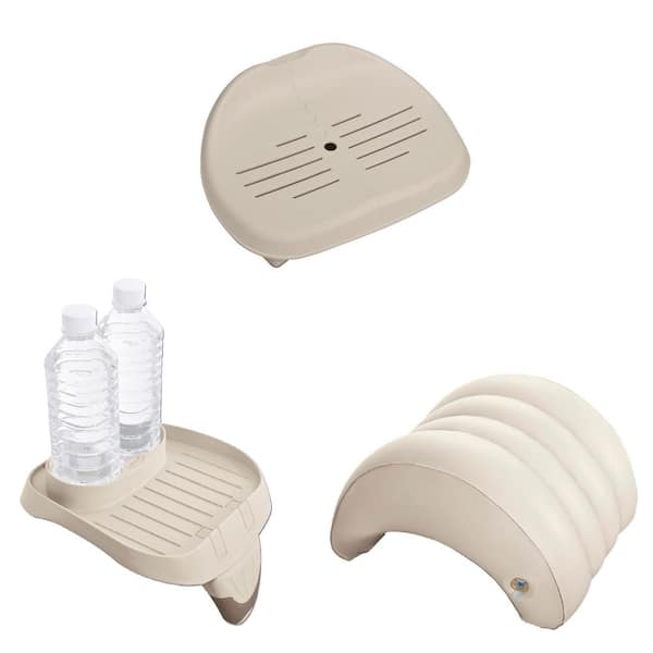 intex cream plastic spa seat