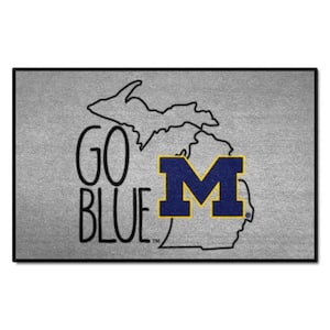 Michigan Wolverines Southern Style Gray 1.5 ft. x 2.5 ft. Starter Area Rug