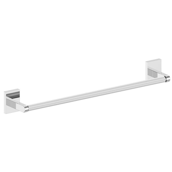 HOMLUX 18 in. Wall Mounted Towel Bar in Spot Resist Chrome 6436004A81 ...