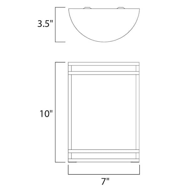 Carriage House 6 in. Wide 1-Light Oriental Bronze Outdoor Integrated LED Wall Lantern Sconce
