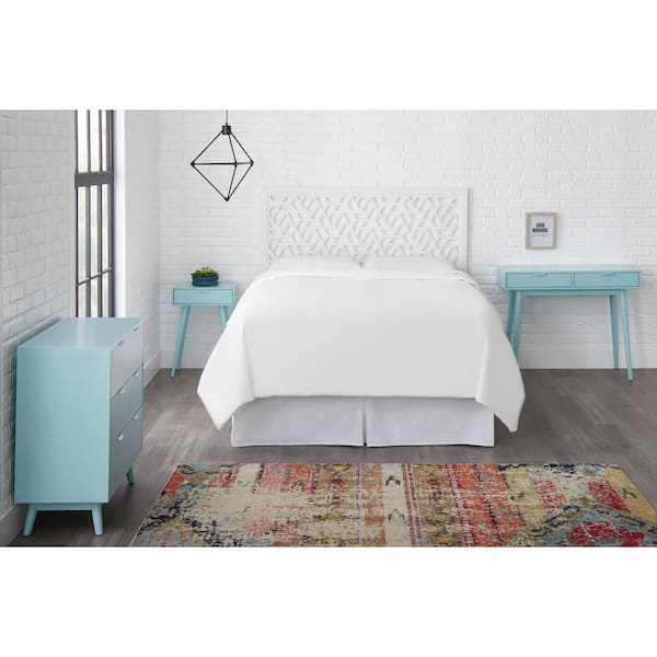 Stylewell Casby White Wood Queen Cutout Headboard 62 99 In W X 55 12 In H Bd1711069 Wht The Home Depot