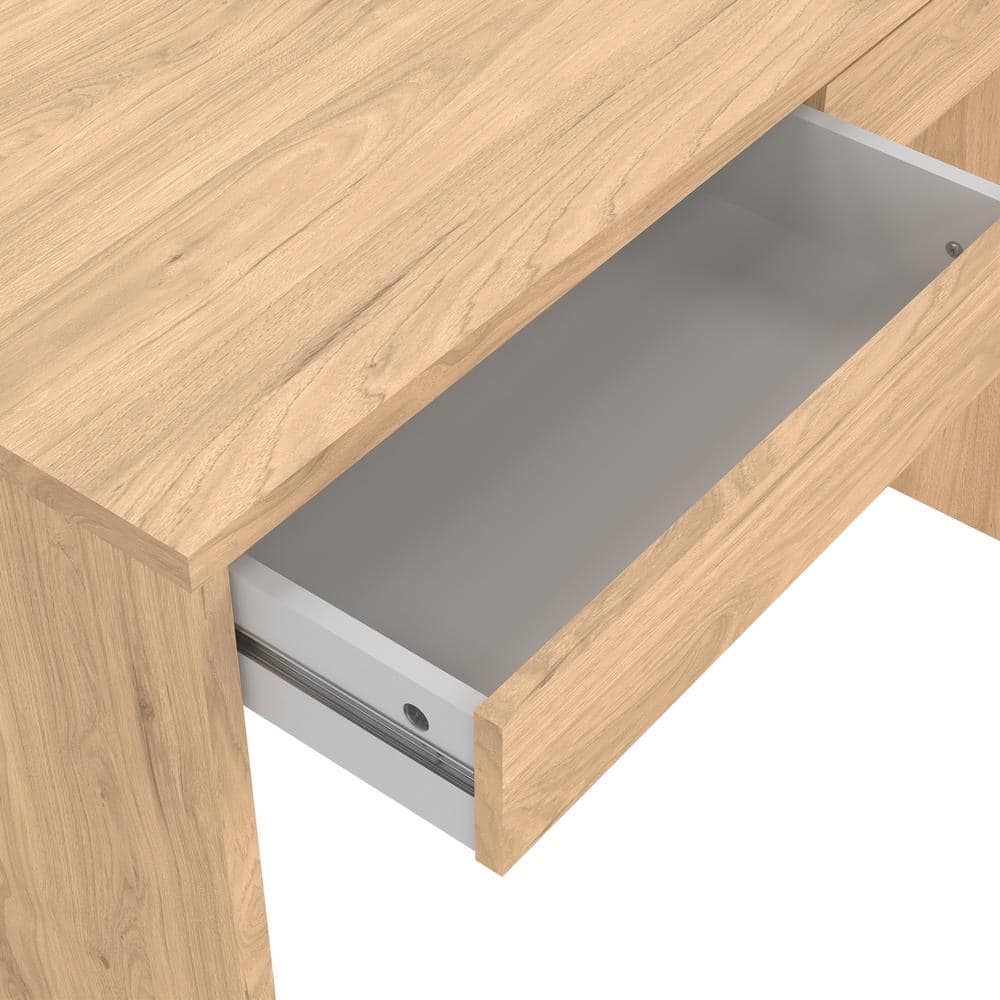 Jackson Hickory Wood Writing Desk with 2 Drawers