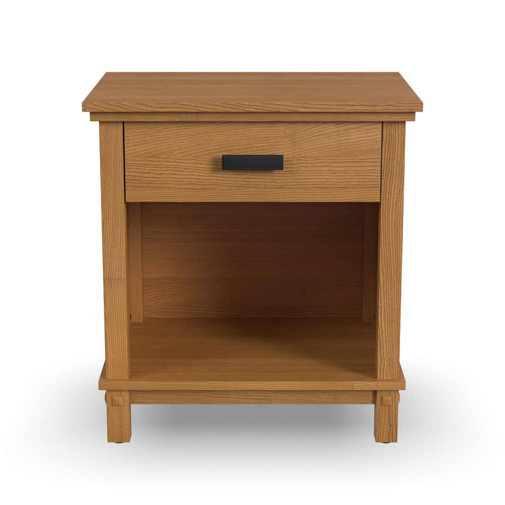 Oak Park 22" Light Oak Wood Nightstand with Drawer