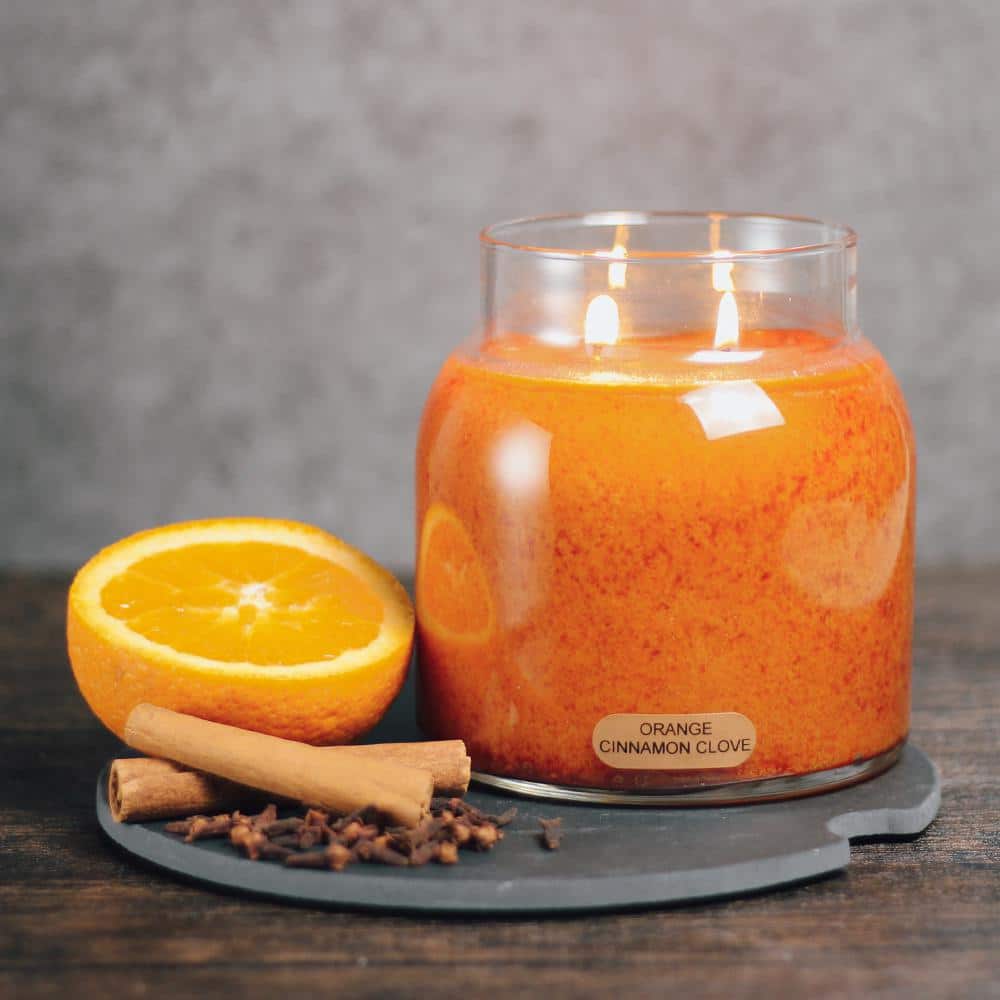 34oz Orange Cinnamon Clove Scented Soy Jar Candle
