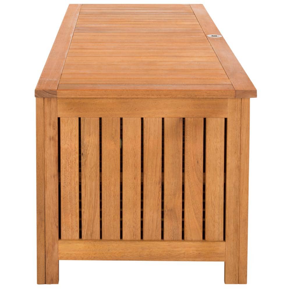 Abri Natural Teak Eucalyptus 47.6 Inch Outdoor Deck Box
