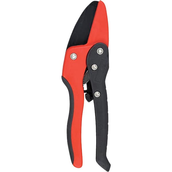 2.625 in. High Carbon Steel Blade with Co-Molded Non-Slip Handles Ratchet Hand Pruner