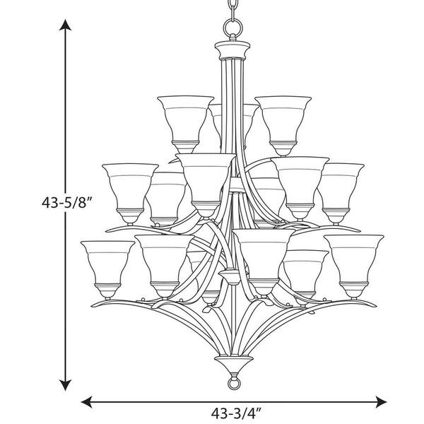 Progress Lighting Trinity 15-Light Brushed Nickel Transitional Chandelier