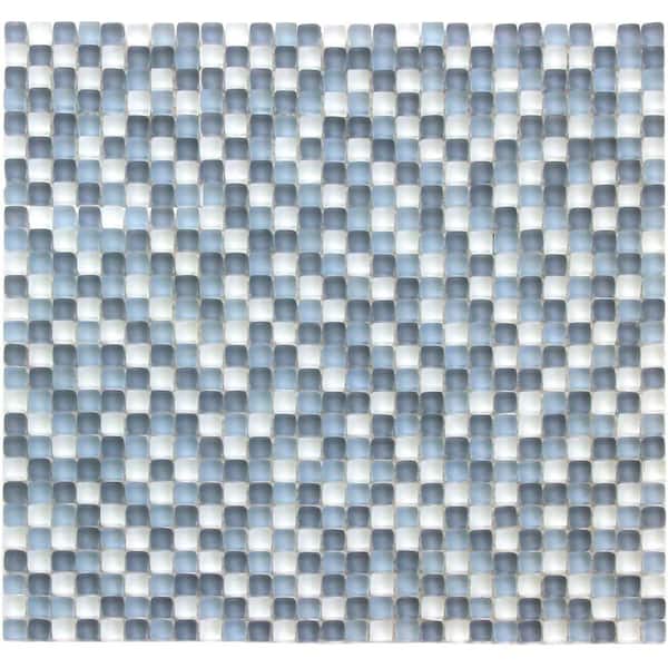 Solistone Atlantis Majorca Multi 11-3/4 in. x 11-3/4 in. x 6.35 mm Frosted Glass Mosaic Wall Tile (9.58 sq. ft. / case)
