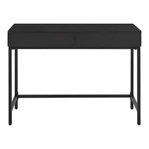 Donnelly Black Writing Desk with 2 Drawers and Wood Top (42 in. W x 30 in. H)