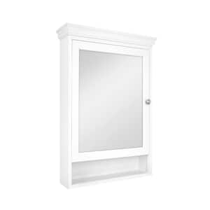23-1/2 in. W x 32-1/2 in. H Framed Surface-Mount Bathroom Medicine Cabinet with Mirror, White
