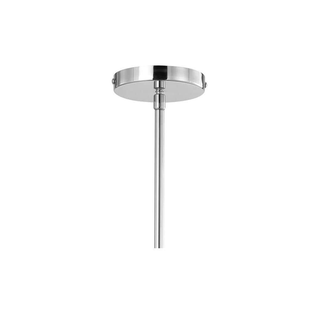 Jonathan Y 13" Adjustable Vintage LED Pendant - Black/Chrome