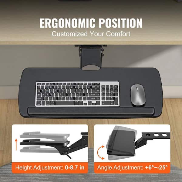 SKYSHALO Keyboard Tray under Desk Adjustable Height, Height and