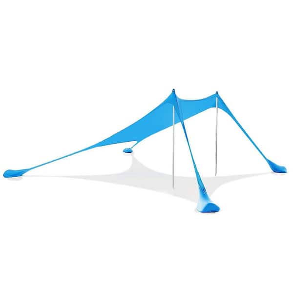 Phewnyzo 7 ft. x 7 ft. Navy Blue Beach Canopy Tent with UPF 50 plus UV Protection