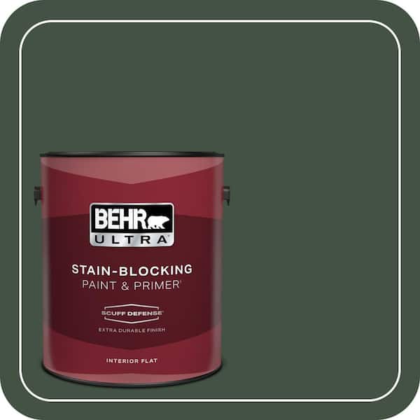 BEHR ULTRA 1 gal. #ECC-48-3 Lush Grass Extra Durable Flat Interior Paint & Primer