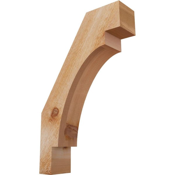 Ekena Millwork 4"W x 14"D x 22"H Merced Rough Sawn Knee Brace, Western Red Cedar