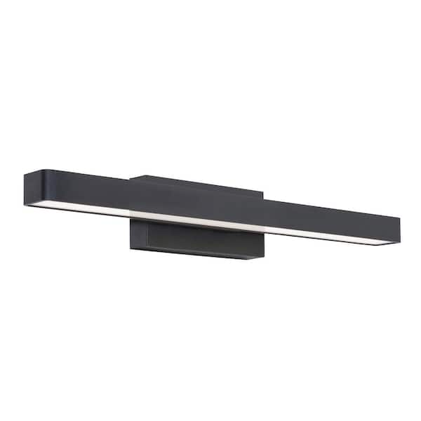 AFX Brock 18 in. 2-Light Black White Acrylic Shade BRCV1803LAJUDBK ...