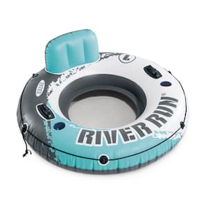 River Run Single Inflatable Lake Floating Water Tube Lounger, Color Varies