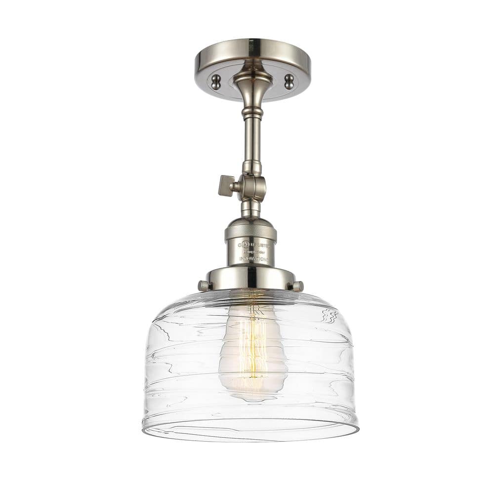 Bell 1-Light Polished Nickel Wall Sconce with Clear Glass Shade price history on PriceWatchPro