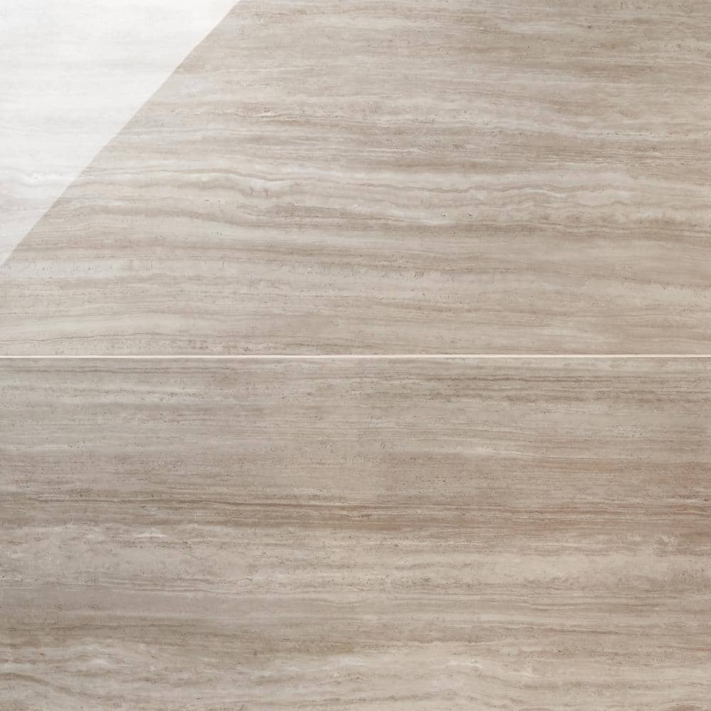 Atlanta Taupe Large Format Polished Porcelain Floor and Wall Tile