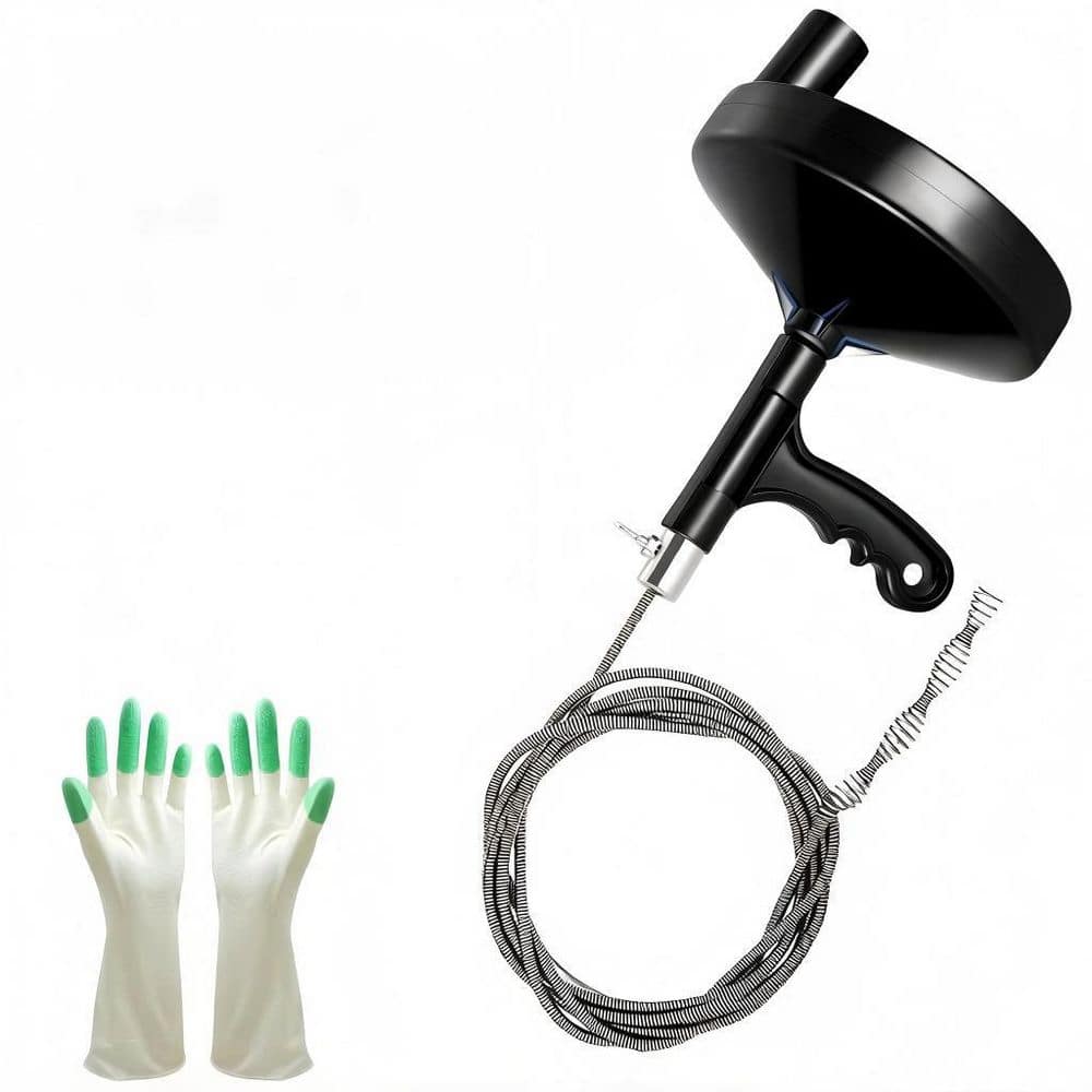 1-Pack 25 ft. Drain Auger with Gloves, Heavy Duty Plumbing Snake for Sink and Bathtub, Blue price history on PriceWatchPro