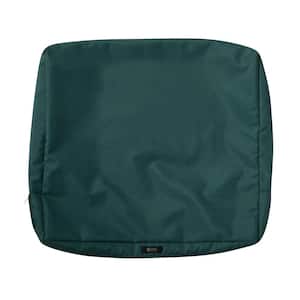 Ravenna 21 in. W x 20 in. H x 4 in. D Patio Back Cushion Slip Cover in Mallard Green