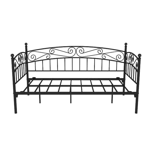 wetiny Black Twin Size Daybed with Headboard
