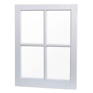 22 in. x 29 in. Utility Fixed Picture Vinyl Window with Grid - White