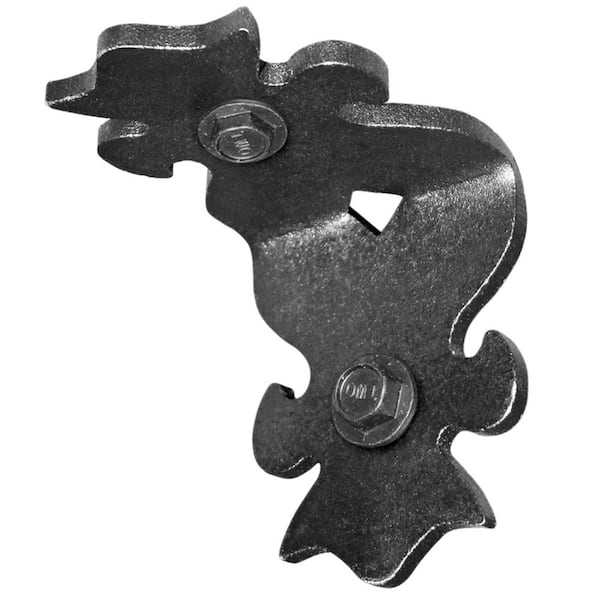 NUVO IRON 2 in. Black Galvanized Steel Decorative Rafter Clips (12-Pack)