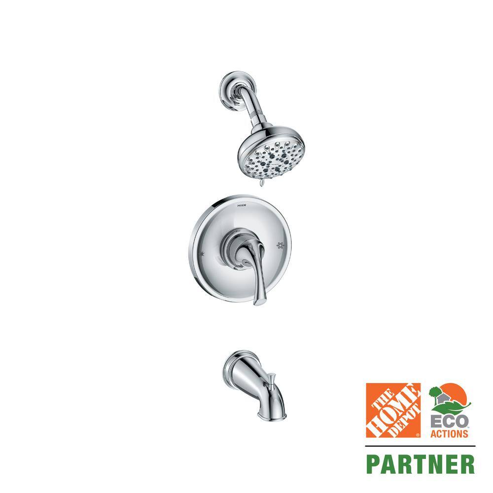 Moen Idora Einhand-Badewannenarmatur – Chrom, Mit 5 Duschstrahl-Einstellungen & Temperaturkontrolle