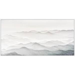 "White Mountains" by Marmont Hill Floater Framed Canvas Nature Art Print 22.5 in. x 45 in.