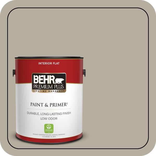 BEHR PREMIUM PLUS 1 gal. #N320-4 Camping Tent Flat Low Odor Interior Paint & Primer