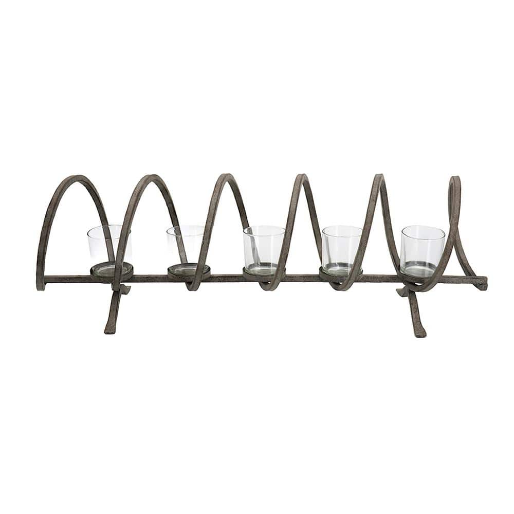 A b home gray metal candelabra 5 pack sa80184 ds the home depot
