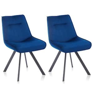 Regents Blue Velvet Accent Chair (Set of 2)