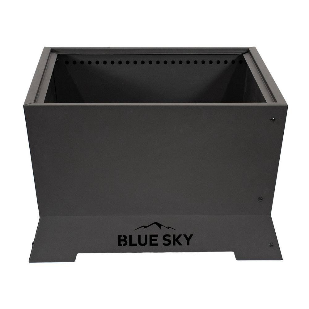 Blue Sky 28" Black Steel Smokeless Square Fire Pit