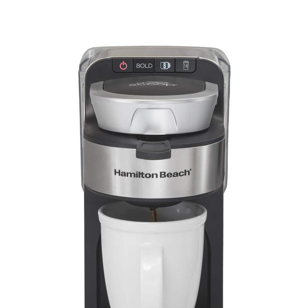 Stainless Steel Single-Serve Coffee Maker with Removable Reservoir