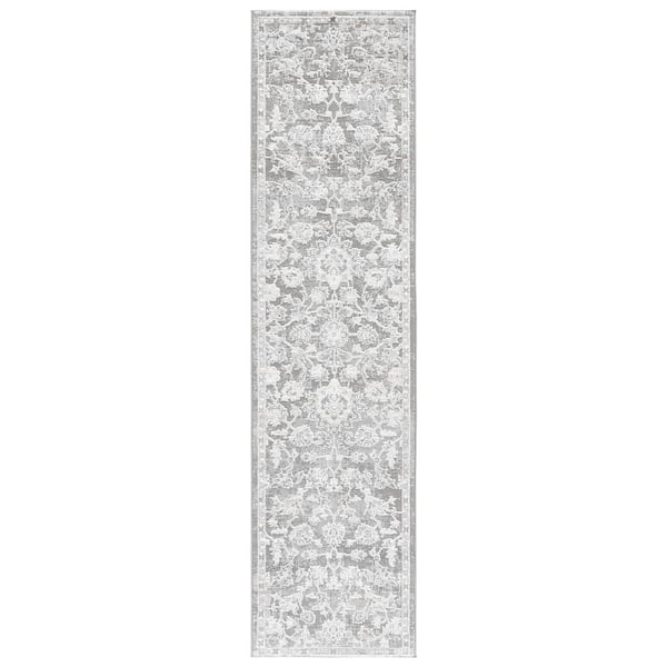 Parker 2 ft. x 8 ft. Gray Persian Runner Rug