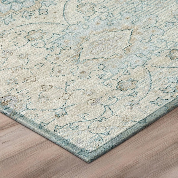 Chantille Machine Washable Indoor/Outdoor Abstract ACN3100 Linen 9 ft. x 12 ft. Area Rug