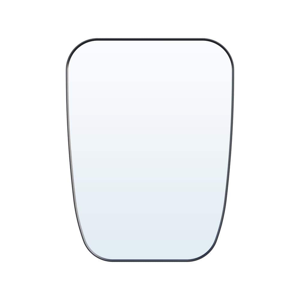 24 in. W x 32 in. H Rectangular Anodized Aluminum Framed Wall Mount Bathroom Vanity Mirror in Matte Black price history on PriceWatchPro