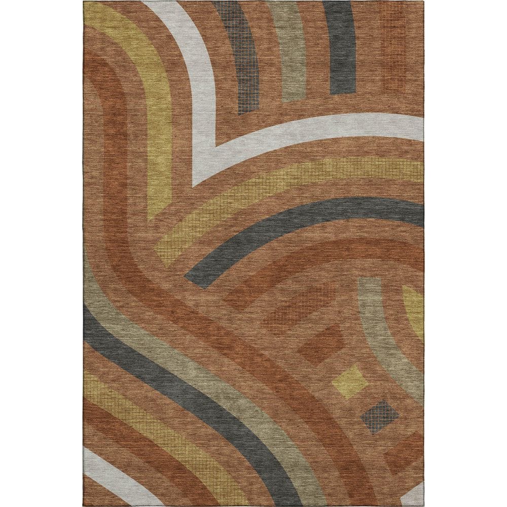 Mayfield Premium Machine Washable Abstract AMF2467 Terracotta 10 ft. x 14 ft. Area Rug price history on PriceWatchPro