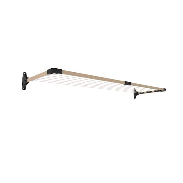 Mk2 Slim Bark Finish (Beige) 8x88x22 Metal Wall Mounted Drying Rack-42.7 Feet Drying Space, with Accessories