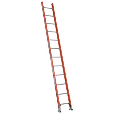 12 ft. Fiberglass D-Rung Straight Ladder with 300 lb. Load Capacity Type IA Duty Rating