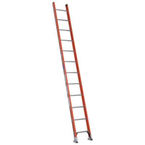 Werner 12 ft. Fiberglass D-Rung Straight Ladder with 300 lb. Load Capacity Type IA Duty Rating