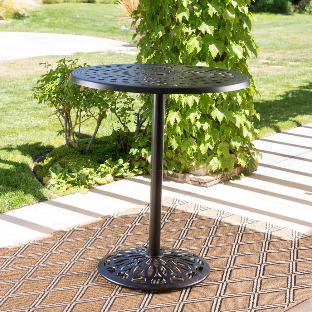 Noble House Arlana Shiny Copper Aluminum Outdoor Accent Table 12388 ...