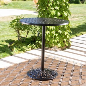 Arlana Shiny Copper Aluminum Outdoor Accent Table