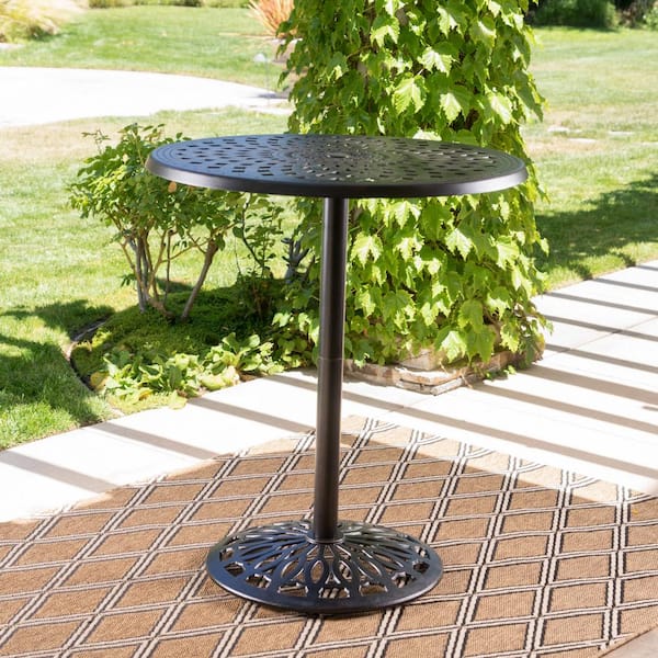Noble House Arlana Shiny Copper Aluminum Outdoor Accent Table