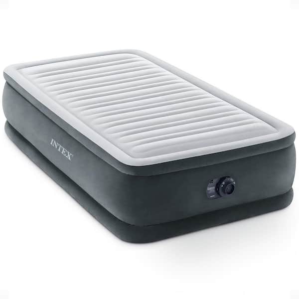 Comfort Deluxe Dura-Beam Plush Airbed Mattress with Built-In Pump, Twin
