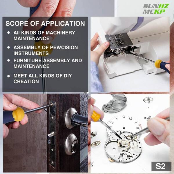 Angel Sar 66-Piece S2 Alloy Steel Magnetic Screwdriver Set