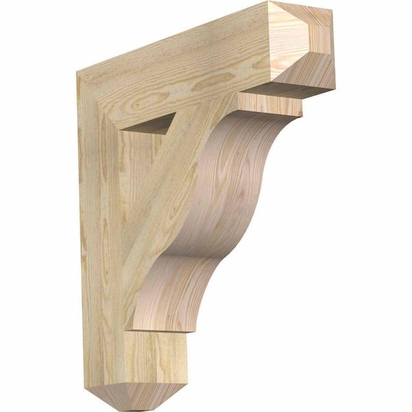 Ekena Millwork 6 in. x 28 in. x 28 in. Douglas Fir Funston Craftsman Rough Sawn Bracket