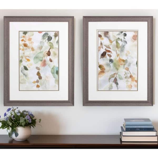 2-Piece Framed Graphic Print Plants & Flowers 27.00 in. x 21.00 in.