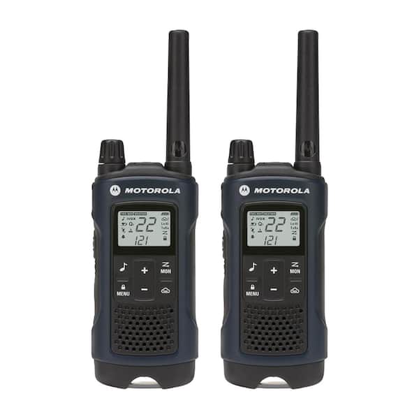 MOTOROLA Talkabout T460 Weatherproof 2-Way Radios with 35 Mile Range and  NOAA Notifications in Dark Blue T460 The Home Depot